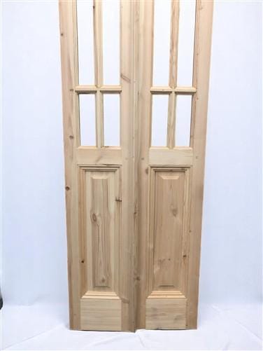 French Double Door (24x96) 6 Pane Glass Door European Styled EM50