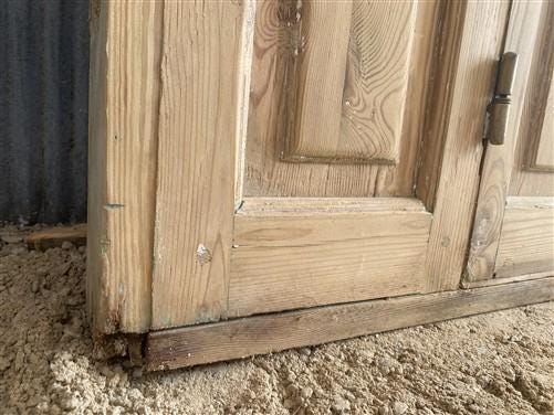 Antique French Double Doors (71x88) Frosted Glass European SideLite Jamb C9