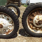 Toys & Games > Toys > Push & Pull Toys > Wagons - 4 Vintage Metal Baby Buggy Wheels Pedal Car Garden Cart Pumpkin Wagon A5...