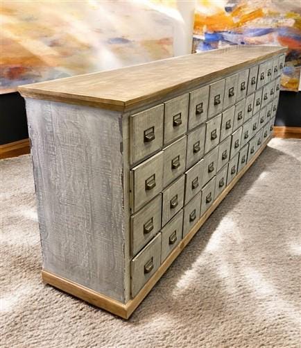 44 Drawer Apothecary Cabinet, Store Cabinet, Store Display Pharmacy Cupboard, A
