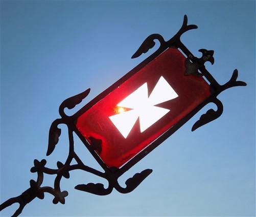 Weathervane Ruby Red Glass Tail Lightning Rod No Ball Arrow Pointer Vintage H