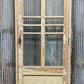 Antique French Single Door (32.5x83) Glass Pane Door with Jamb, Encased Door T11