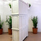 4'10" Triple Stack Cabinet, White Kitchen Cabinet, Bookcase, Storage J