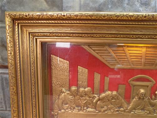 Art & Collectibles > Collectibles - Lighted Framed Last Supper Da Vinci, Christian Catholic Church Chapel Art by The Old G...