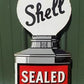 Shell Sealed Pump Sign, Shell Porcelain Metal Advertising, Gas Station Oil E