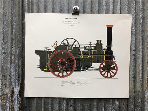 Art & Collectibles > Prints - Stanley Paine, The Little Gem, 17.5x14 Traction Engine Steam Engine Art Print C by The Old G...