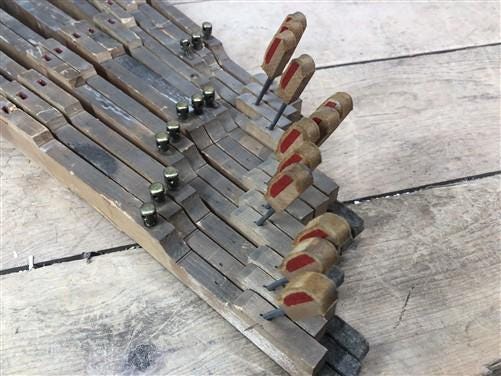 12 White Piano Keys, Vintage Piano Key Parts, Art Craft Supplies, Steampunk F