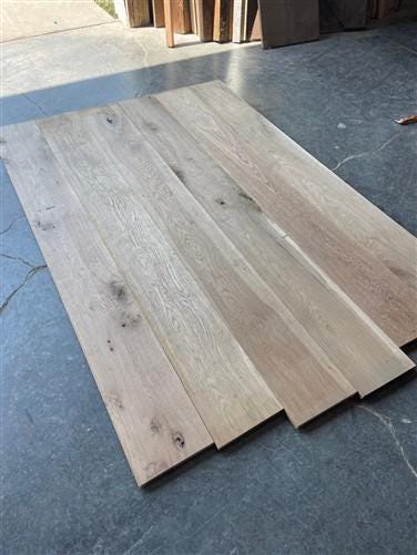 Home & Living > Home Improvement > Flooring - New Oak Wood, Smooth Top Oak Flooring, Hardwood Floor Tongue Groove by The O...
