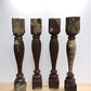 Home & Living > Home Decor > Home Accents - 4 Vintage Brown Wood Balusters, Reclaimed Spindles, Architectural Salvage, O b...