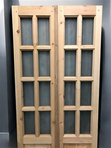 French Double Door (32.5x80.75) 8 Pane Frosted Glass Door European Styled EM43