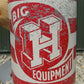 Big H Equipment Chicken Feeder, Vintage Galvanized Tin Chicken Feed Dispenser B