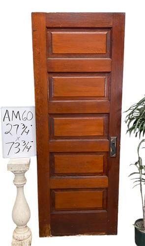 Home & Living > Home Improvement > Doors & Locks > Doors - Vintage American Door (27.75x73.75) Five Panel Interior Door, A...