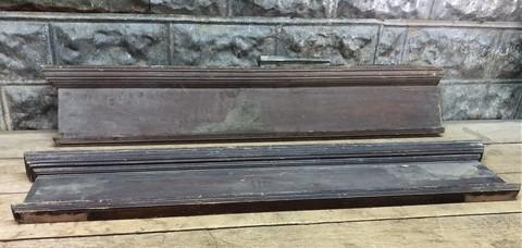 Pair Crown Molding Headers, Trim Door Window Pediment Architectural Salvage B40