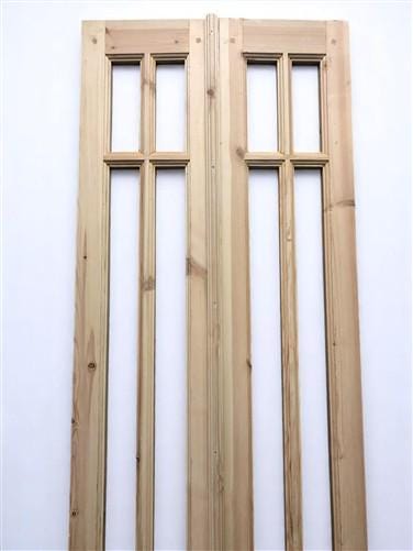 French Double Door (24x96) 6 Pane Glass Door European Styled EM50