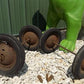Toys & Games > Toys > Push & Pull Toys > Wagons - 4 Vintage Metal Baby Buggy Wheels Pedal Car Garden Cart Pumpkin Wagon A5...