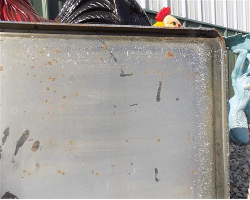 Black & White Porcelain Table Top Panel, Kitchen Cupboard Hoosier Enamel A41