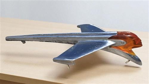 Art & Collectibles > Collectibles - 1950 Pontiac Indian Chieftan Jet Airplane Art Deco Chrome Hood Ornament 513872 by The...