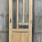 Antique French Single Door (27.5x82) Glass Pane Door with Jamb, Encased Door T12