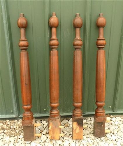 Home & Living > Furniture - Lot 4 Wooden Legs Table Support Bottom Chair Cabinet Dresser Vintage Furniture h by The Old Gr...