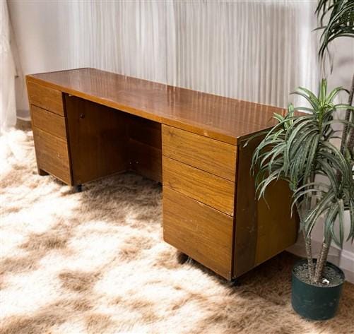 Home & Living > Furniture > Office Furniture > Desks - Mid Century Modern Desk, MCM Wood Furniture, Danish Modern, Library...