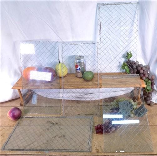 Home & Living > Home Improvement > Windows - 5 Panes Chicken Wire Glass, Georgian Wire Fire Resistant Safety Glass Panels,...