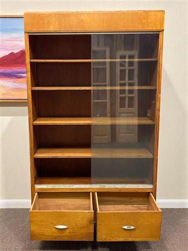 Home & Living > Furniture > Dining Room Furniture > Buffets & China Cabinets - 2 Sliding Door Display Cabinet, Vintage Dis...