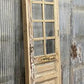 Antique French Single Door (24.75x95) Glass Pane Door with Jamb, Encased Door T1