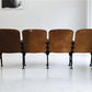 Home & Living > Furniture - 4 Vintage Wood Folding Theater Seats, Auditorium Seats, Entryway Bench, E8 by The Old Grainery