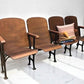 Home & Living > Furniture - 4 Vintage Wood Folding Theater Seats, Auditorium Seats, Entryway Bench, E13 by The Old Grainery