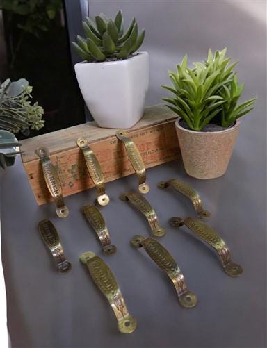 succulent drawer knobs 10 Warren Brass Cabinet Handle 3.5" Drawer Pulls, Kitchen Furniture Ha – The Old Grainery