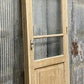 Antique French Single Door (32x93) Glass Pane Door with Jamb, Encased Door T15