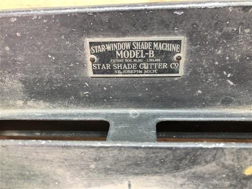 Star Window Shade Machine Model B, Vintage Starshade Window Shade Cutter B
