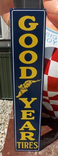 Home & Living > Home Decor > Wall Decor > Wall Hangings > Signs - Good Year Tires Porcelain Metal Sign, Good Year Advertis...