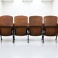 Home & Living > Furniture - 4 Vintage Wood Folding Theater Seats, Auditorium Seats, Entryway Bench, E8 by The Old Grainery