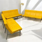 Home & Living > Furniture > Living Room Furniture > Couches & Loveseats - 3 Yellow Vinyl Sofas, Vintage 60s 70s Davenport...