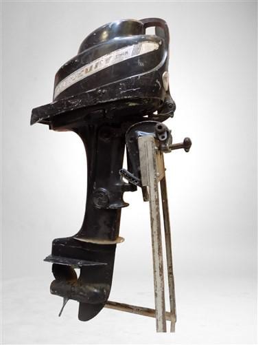 Boat Motor - 1957-58 Mercury Kiekhaefer Troll Twin Mark 10 Hp Outboard Boat Motor Set#1071901 by The Old Grainery