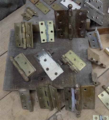 Home & Living > Home Improvement > Hinges - Hinges Door Cabinet Vintage Architectural Salvage Reclaimed Hardware Lot R by...