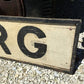 Jedburg Vintage Advertising Sign, Vintage Painted Railroad Sign, Folk Art Sign