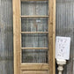 Antique French Single Door (28x86) Glass Pane Door with Jamb, Encased Door T47