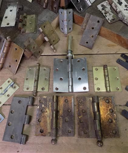 Home & Living > Home Improvement > Hinges - Hinges Door Cabinet Vintage Architectural Salvage Reclaimed Hardware Lot R by...