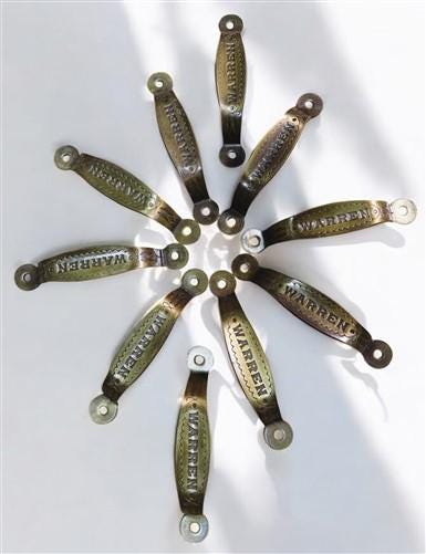 Home & Living > Home Improvement > Drawer Knobs & Pulls - 10 Warren Brass Cabinet Handle 3.5" Drawer Pulls, Kitchen Furnit...