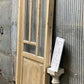 Antique French Single Door (27.5x82) Glass Pane Door with Jamb, Encased Door T57