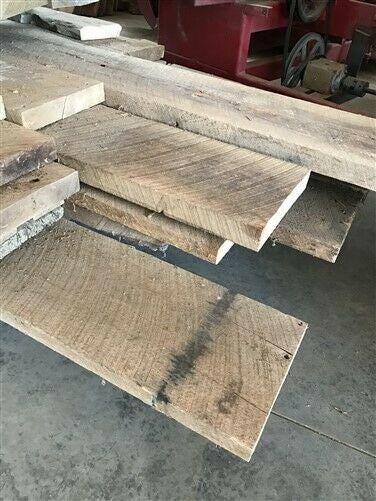 Reclaimed 2 By Oak Barn Wood Boards, Rustic Solid Oak Lumber Planks Custom Order