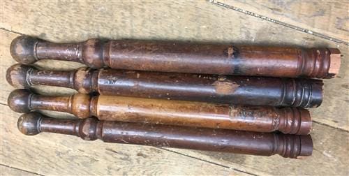 Home & Living > Furniture > Dining Room Furniture > Kitchen & Dining Tables - 4 Wooden Table Legs, Harvest Folk Art, Archi...