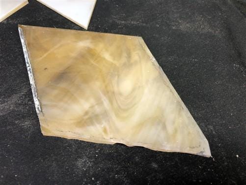 10 Stained Slag Glass Diamond Panes, Reclaimed Church Window Art Glass Pieces A