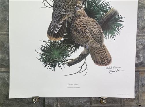 Art & Collectibles > Prints > Lithographs - Richard Sloan, Spruce Grouse, Signed Print, 28x22, Wade Collection, Plate 39 b...
