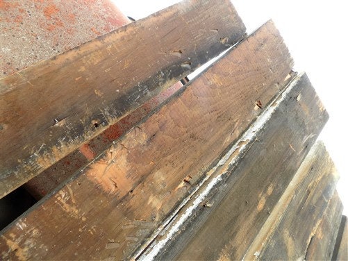 6 Barn Wood Reclaimed Planks, Wall Siding Boards, Vintage Art Craft Lumber, A67