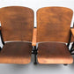 Home & Living > Furniture - 4 Vintage Wood Folding Theater Seats, Auditorium Seats, Entryway Bench, E9 by The Old Grainery