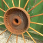 2 Cast Iron Implement Wheels, Wagon Wheel, Tractor Steel Rims, Industrial Age A