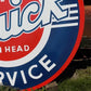 Buick Authorized Service Sign, 2 Sided Metal Porcelain Advertising Buick Sign,